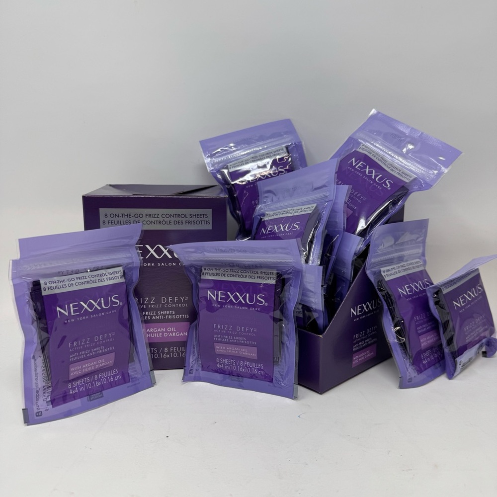 80 NEXXUS Frizz Defy Anti frizz Sheets Sealed! 10 packets, 8 per packet. (80pk) - Picture 2 of 5
